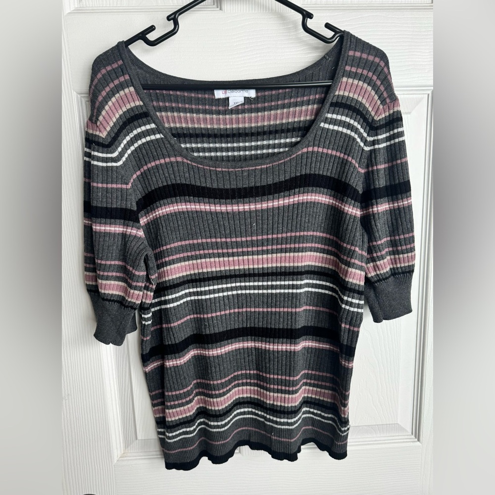 Liz Claiborne Multicolor Striped Women's Sweater